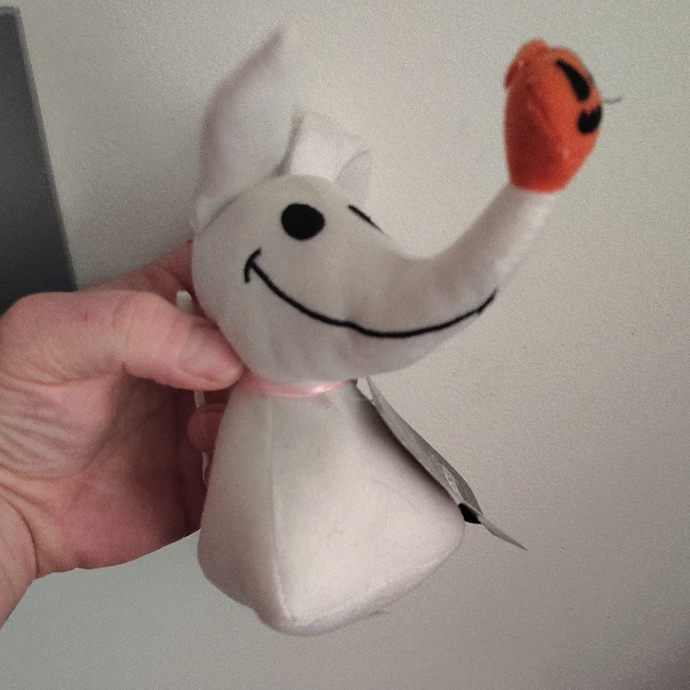 Nightmare Before Christmas Zero Plush with Pumpkin Nose
